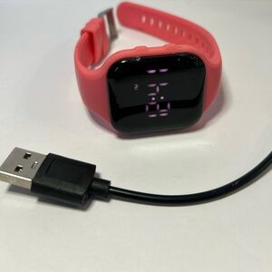 Smart Fitness Tracker with Pink Band
